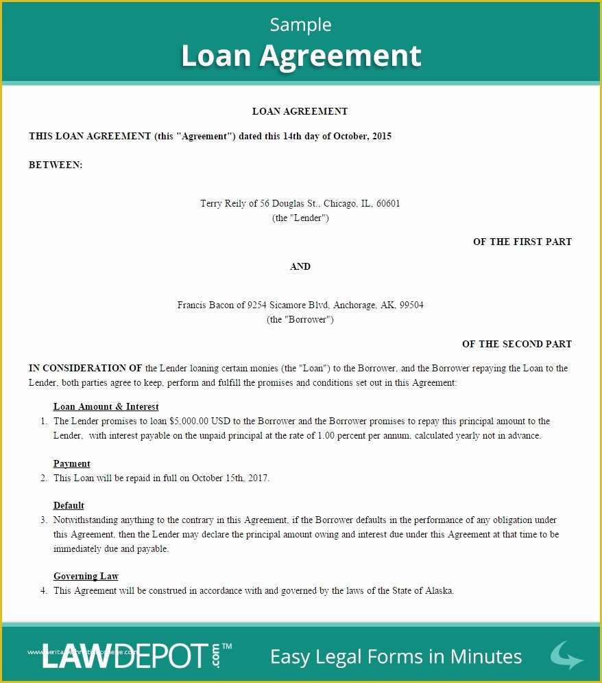 Free Template for Loan Agreement Between Friends Of Loan Agreement Between Friends Legally Binding Useful Loan