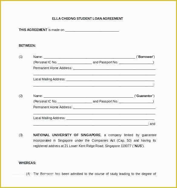 Free Template for Loan Agreement Between Friends Of Loan Agreements Between Individuals