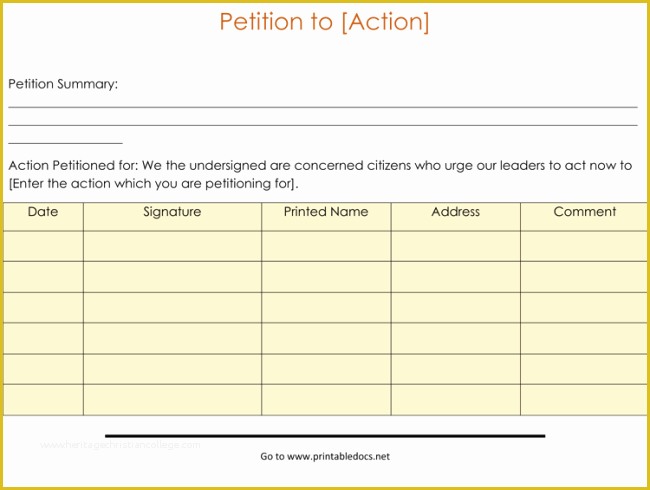 Free Template for Petition Signatures Of 15 Professional Petition Template and Samples