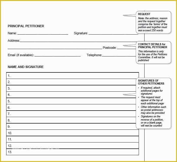 Free Template for Petition Signatures Of 24 Sample Petition Templates Pdf Doc