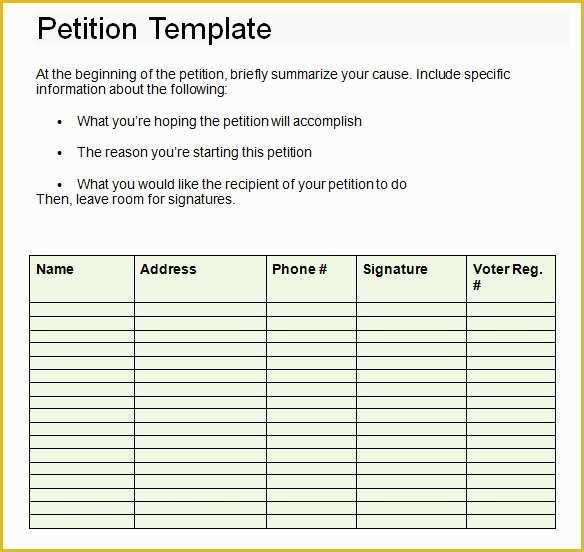 Free Template for Petition Signatures Of 24 Sample Petition Templates Pdf Doc