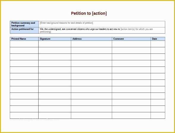 Free Template for Petition Signatures Of 24 Sample Petition Templates Pdf Doc