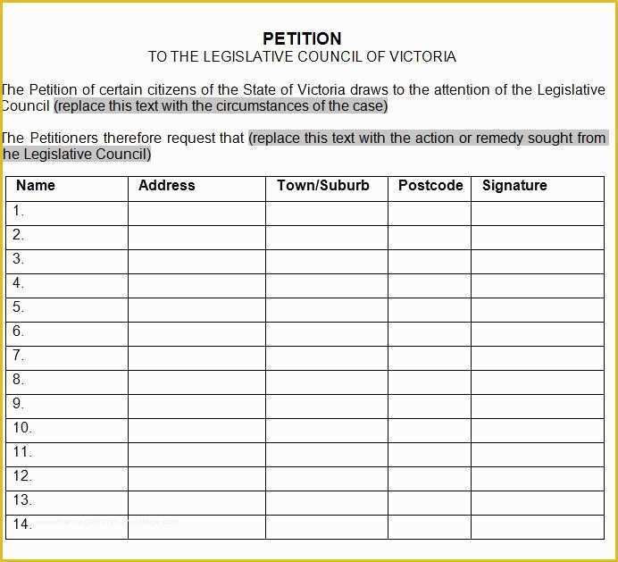 Free Template for Petition Signatures Of 30 Free Petition Templates How to Write Petition Guide