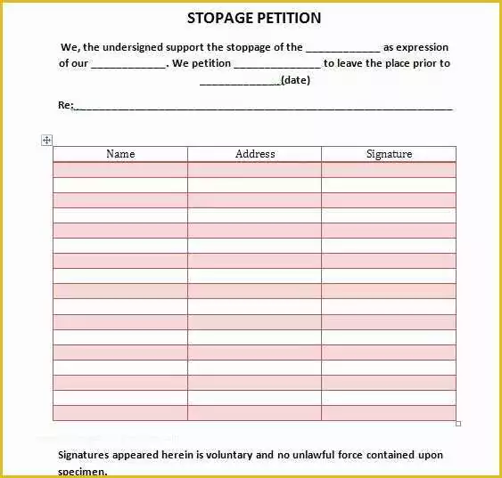 Free Template for Petition Signatures Of 30 Free Petition Templates How to Write Petition Guide