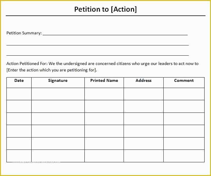 Free Template for Petition Signatures Of 30 Petition Templates How to Write Petition Guide