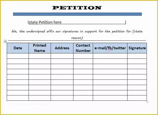 Free Template for Petition Signatures Of 30 Petition Templates How to Write Petition Guide