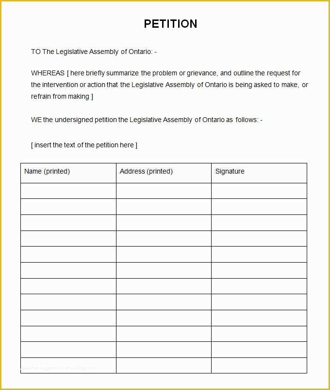 Free Template for Petition Signatures Of 5 Petition Templates Free Pdf Word Documents Download