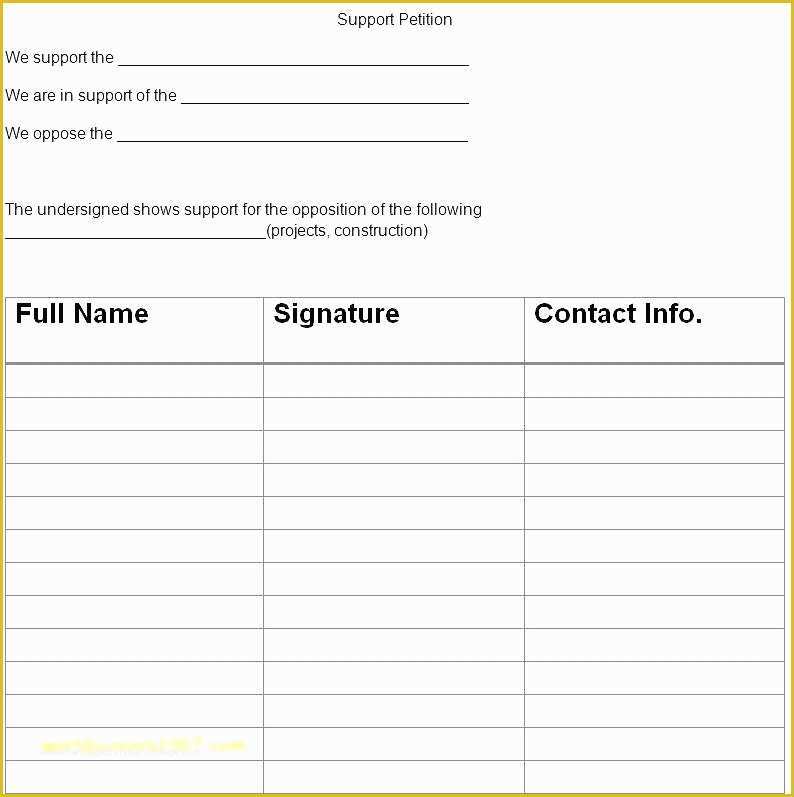 Free Template for Petition Signatures Of Free Petition Template Despite Acknowledging Free Petition