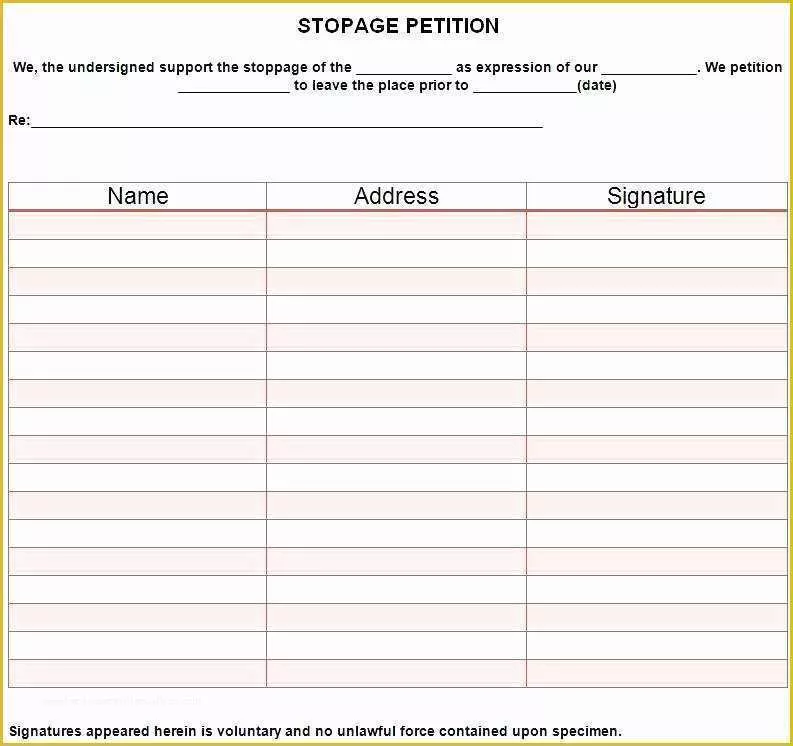 Free Template for Petition Signatures Of Petition Template Google Docs