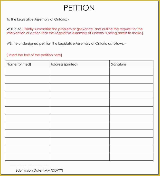 Free Template for Petition Signatures Of Petition Templates Create Your Own Petition with 20