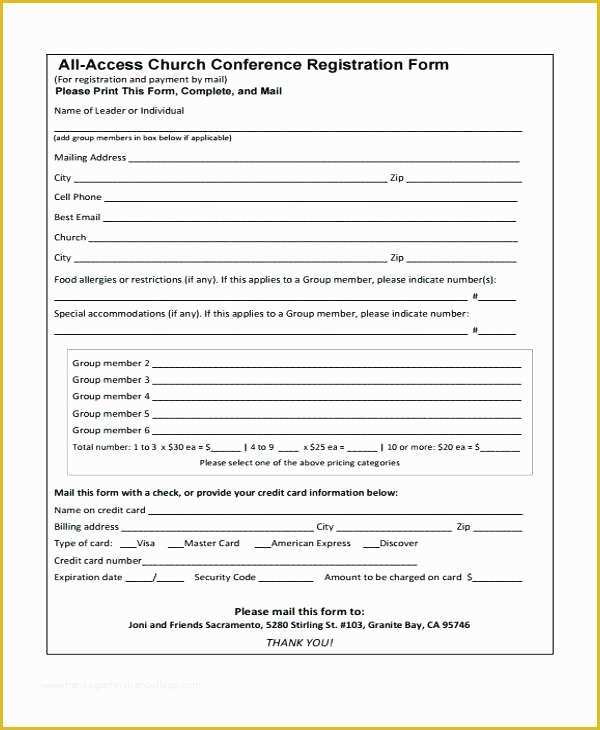 Free Template for Registration form In HTML Of Conference Registration form Template Conference