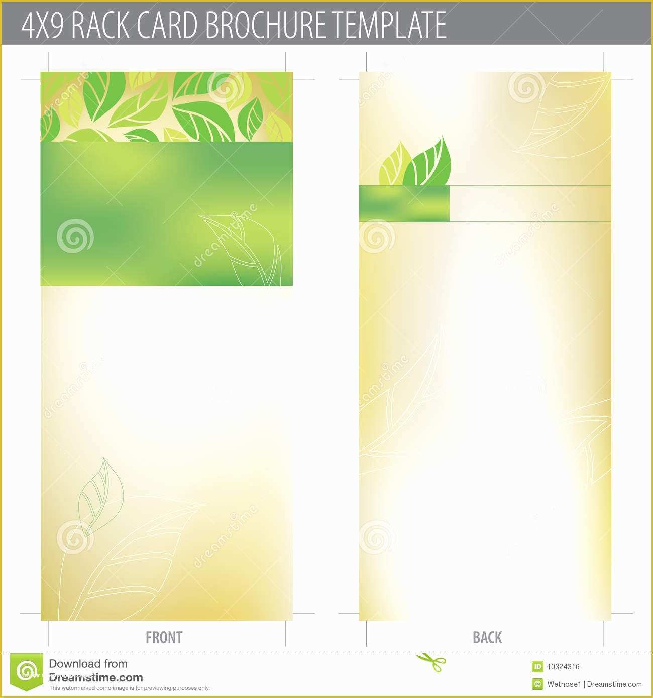 Free Template Of A Brochure Of 4x9 Rack Card Brochure Template Stock Vector Image