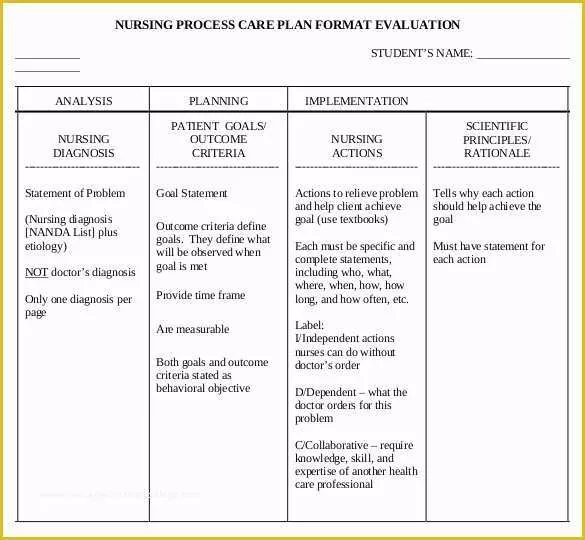 Free Templates for Care Maps Of Nursing Care Plan Templates 20 Free Word Excel Pdf