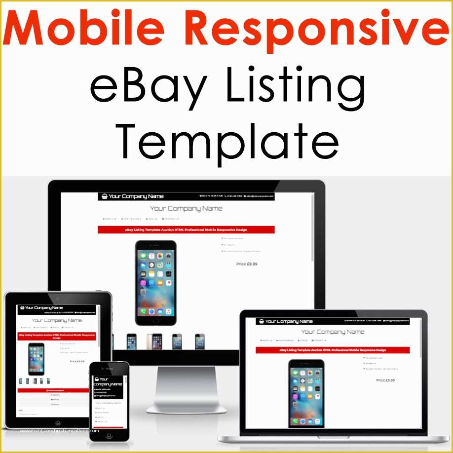 Free Templates for Ebay Auctions Of Ebay Listing Template Design Auction Mobile Professional