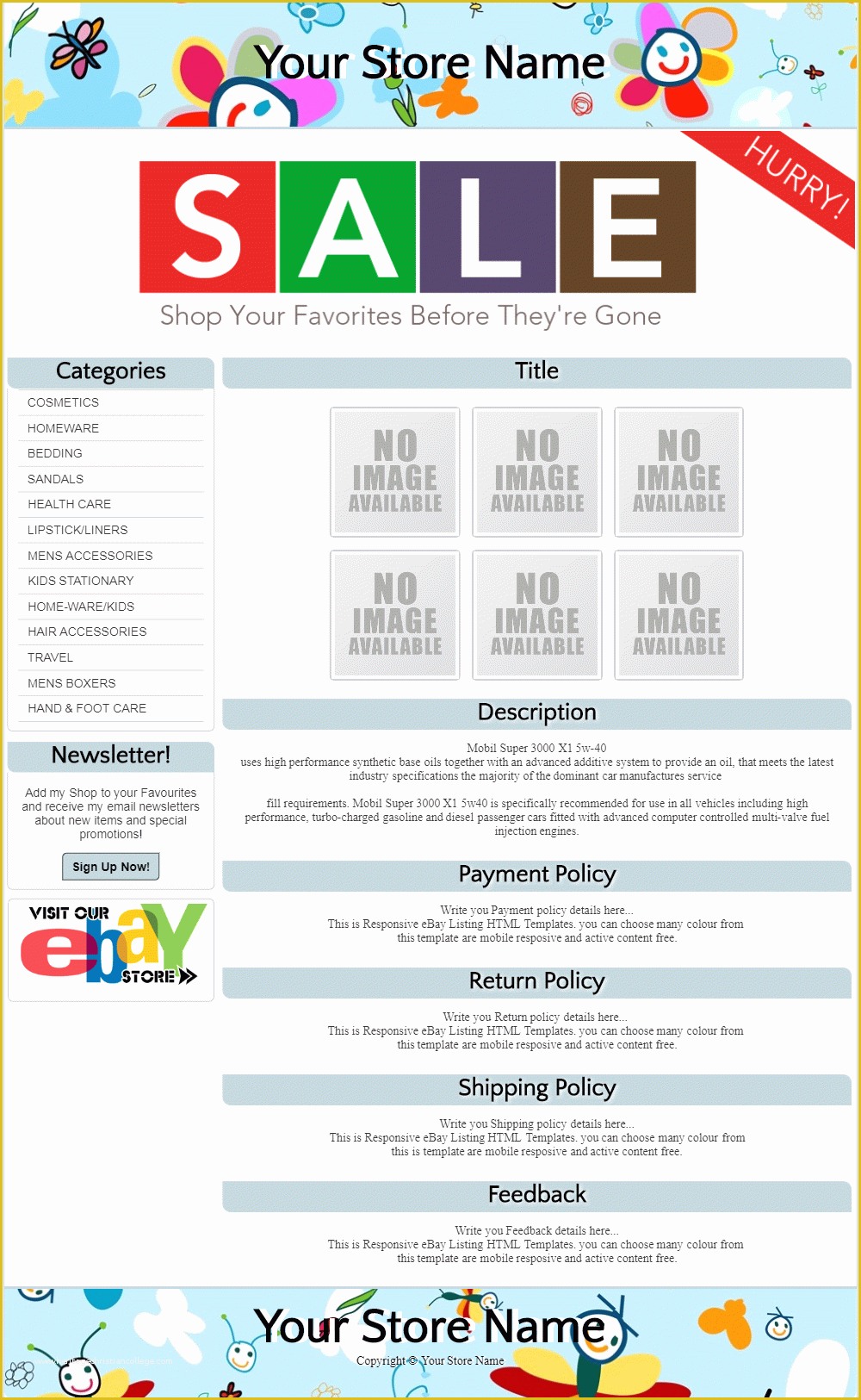 Free Templates for Ebay Auctions Of Ebaytemplatesshop Ebay Auction Listing Template