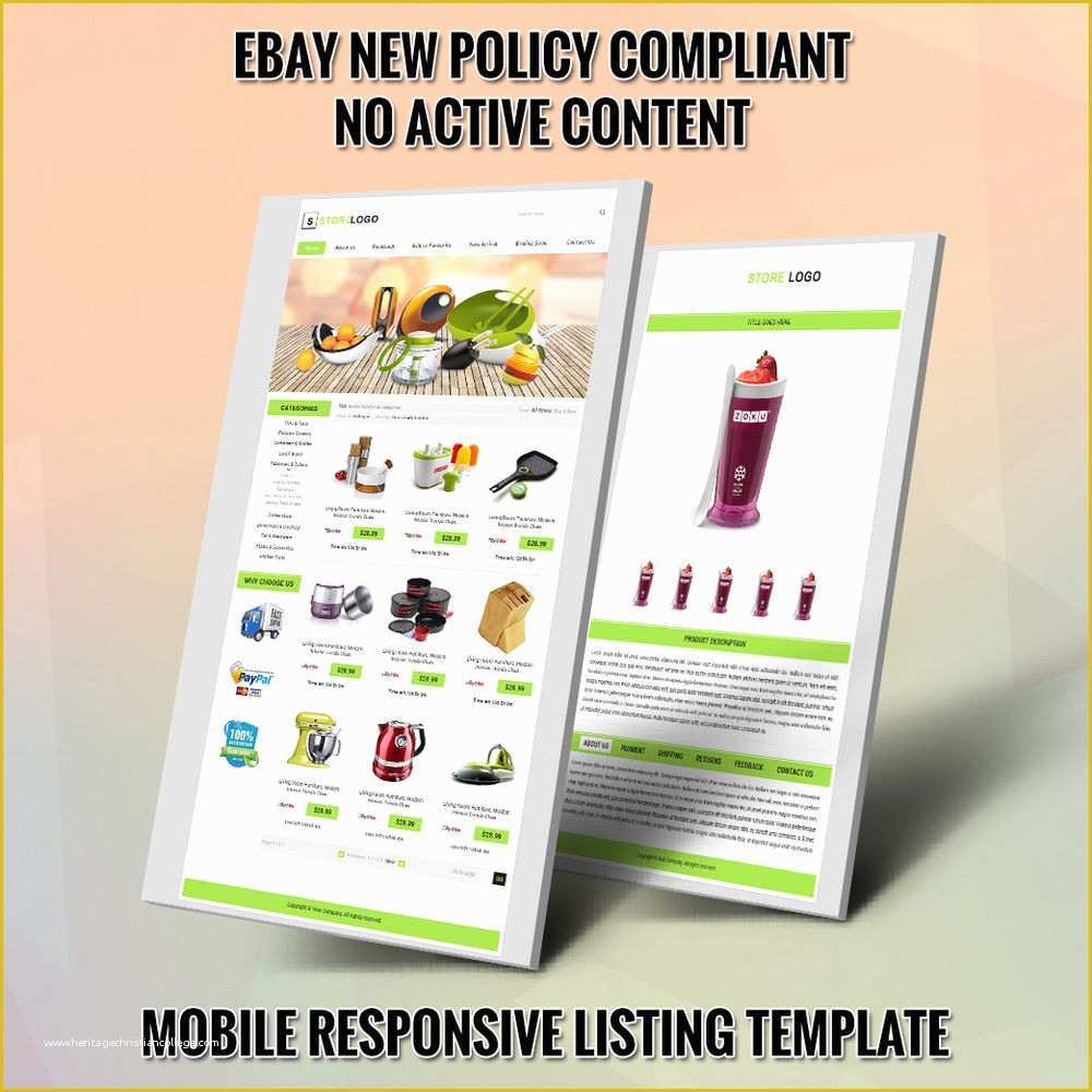 Free Templates for Ebay Auctions Of Professional Ebay Store &amp; Listing Auction HTML Template