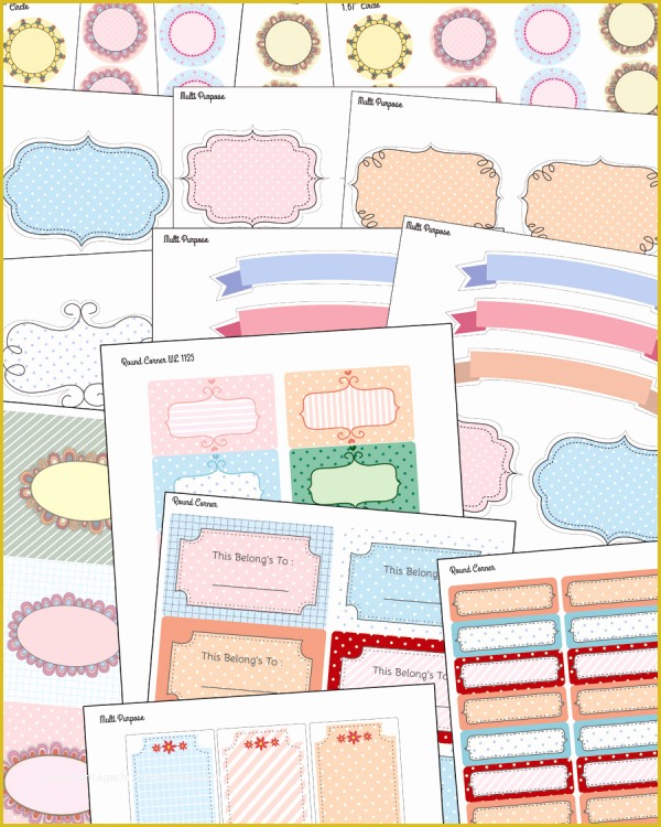 Free Templates for Labels and Tags Of Cute Label Templates