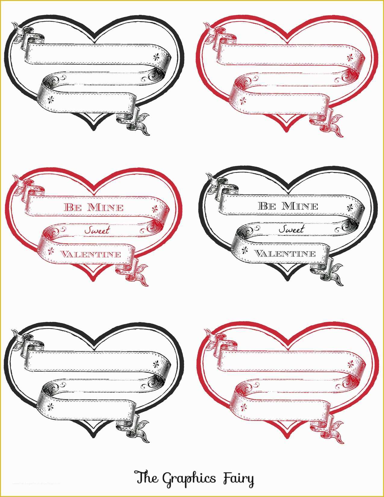 Free Templates for Labels and Tags Of Free Printable Heart Labels the Graphics Fairy