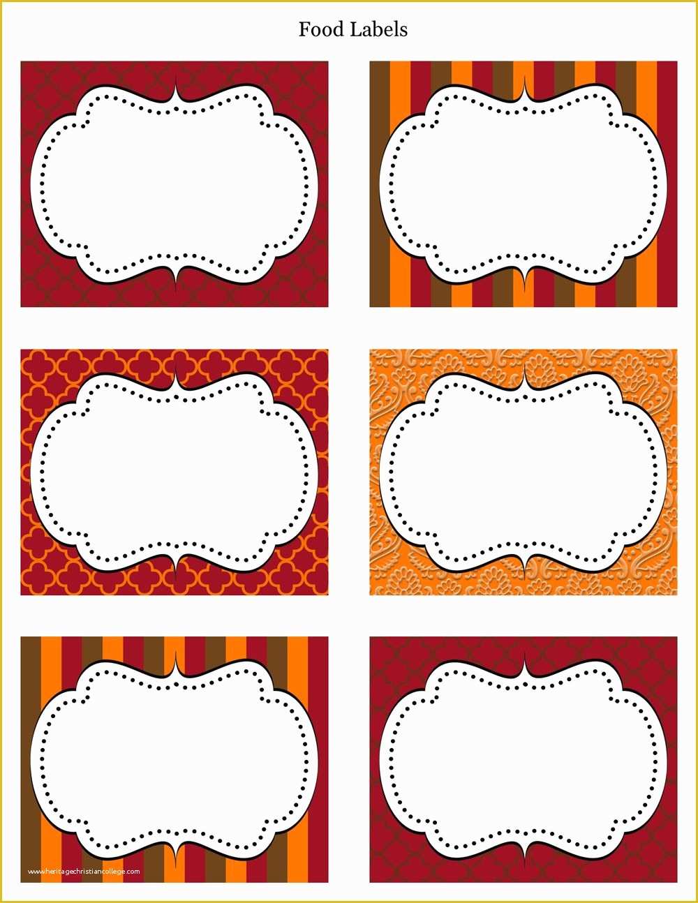 Free Templates for Labels and Tags Of Free Printable Labels & Tags for Food Buffet Just