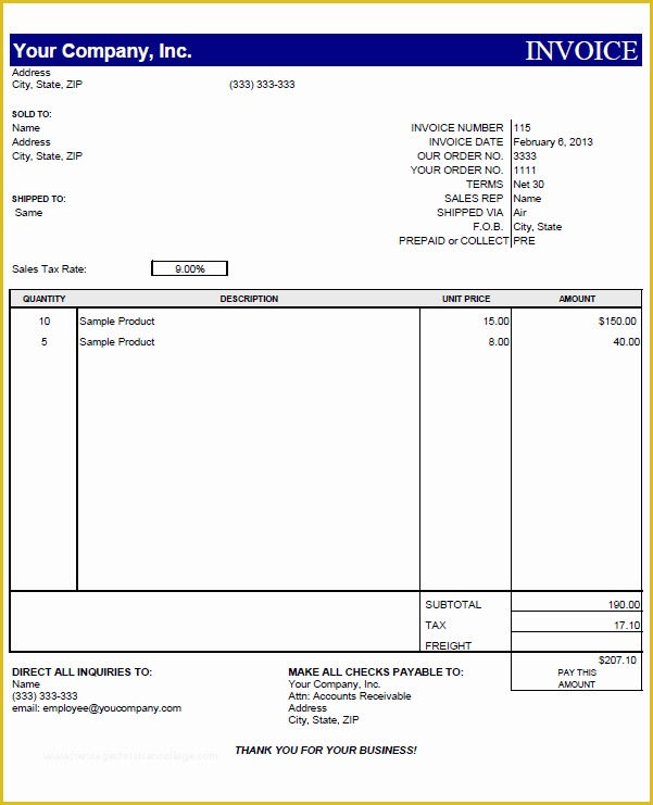 Free Templates for Mac Of Blank Invoice Templates for Mac