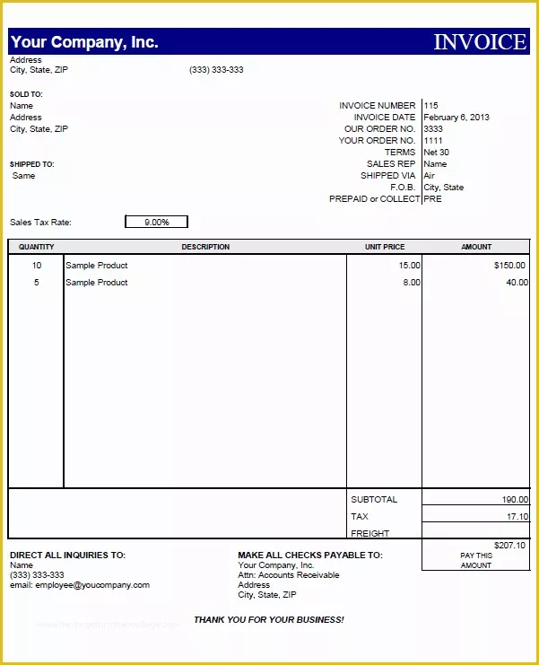 free download invoice template for mac