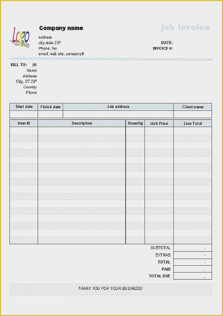 Free Templates for Mac Of Free Blank Invoice Template for Mac Fundraisera