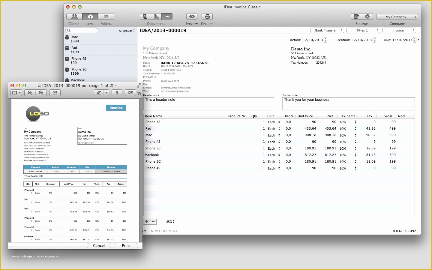 Free Templates for Mac Of Free Invoice for Mac Simple Template Apple Store Get