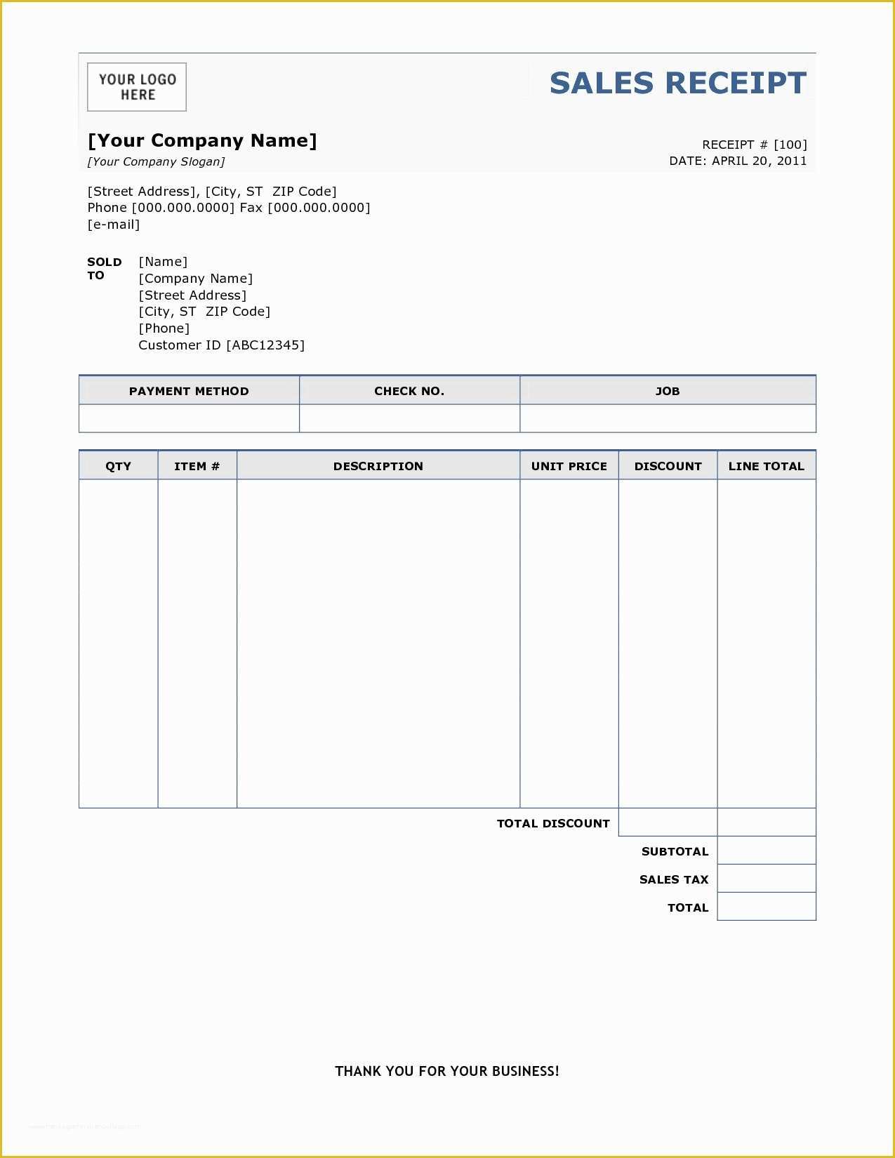 Free Templates for Mac Of Receipt Invoice Template