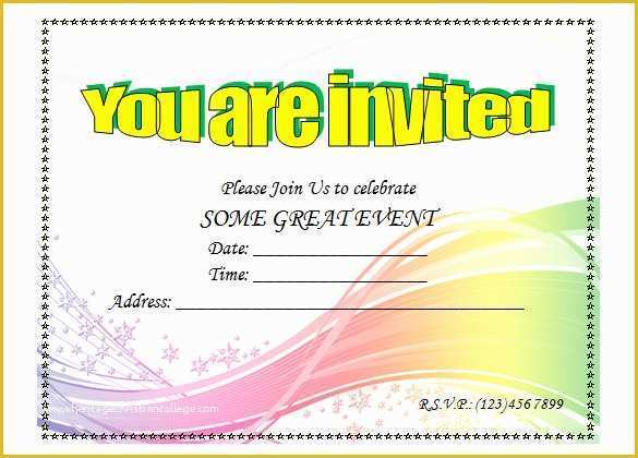 Free Templates Free Download Of Birthday Invitation Template – 48 Free Word Pdf Psd