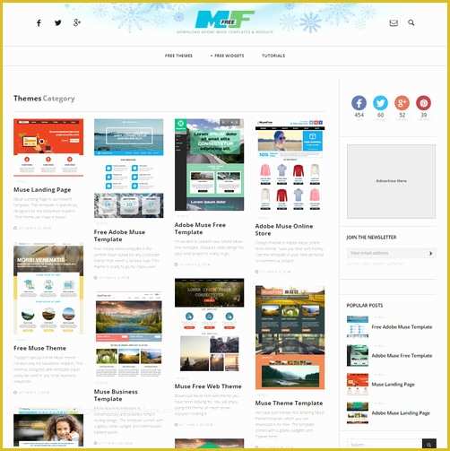 Free Templates Muse Of 30 Brilliant Premium and Free Adobe Muse Templates for 2017