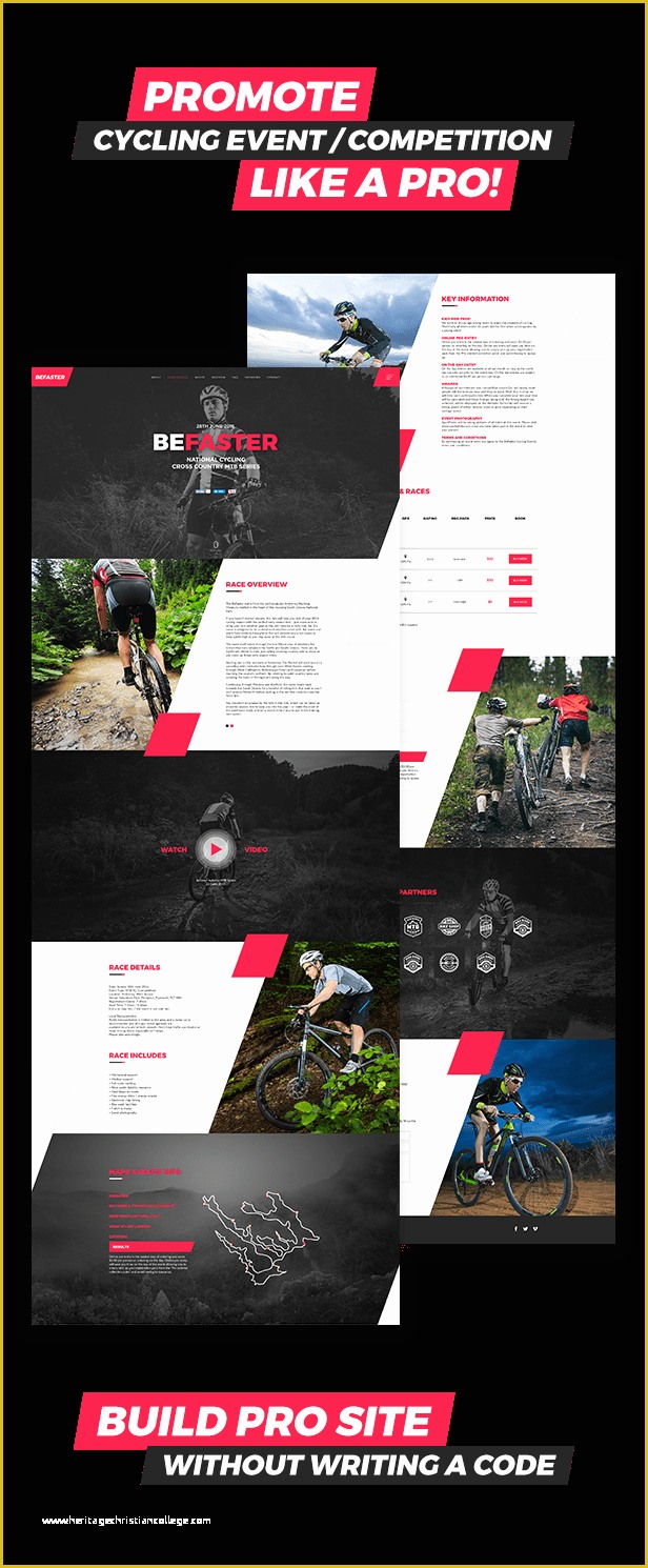 Free Templates Muse Of Befaster – Pro Cycling Mountain Bike event Race