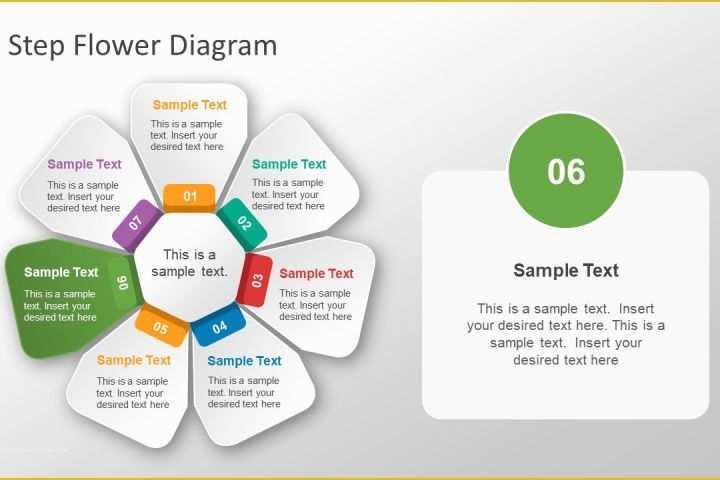 Free Templates Powerpoint Of Free 7 Step Flower Diagram Powerpoint Template Slidemodel