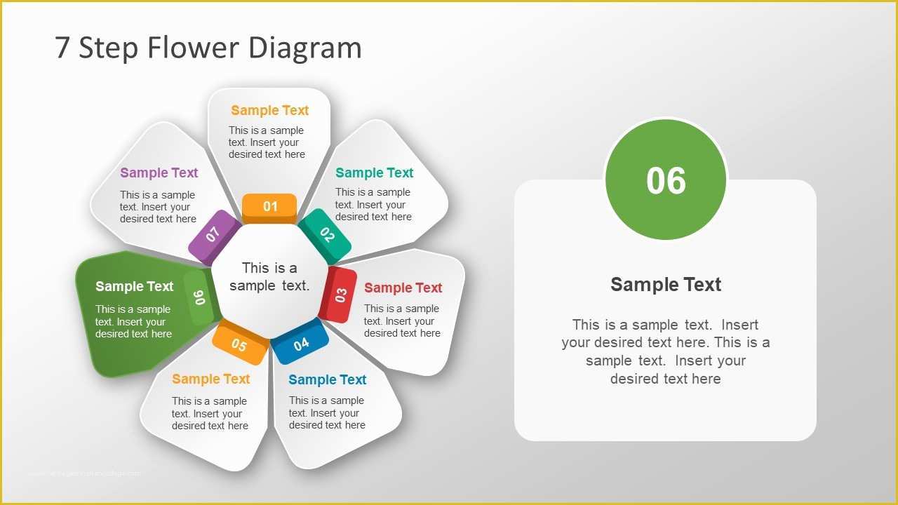 Free Templates Powerpoint Of Free 7 Step Flower Diagram Powerpoint Template Slidemodel