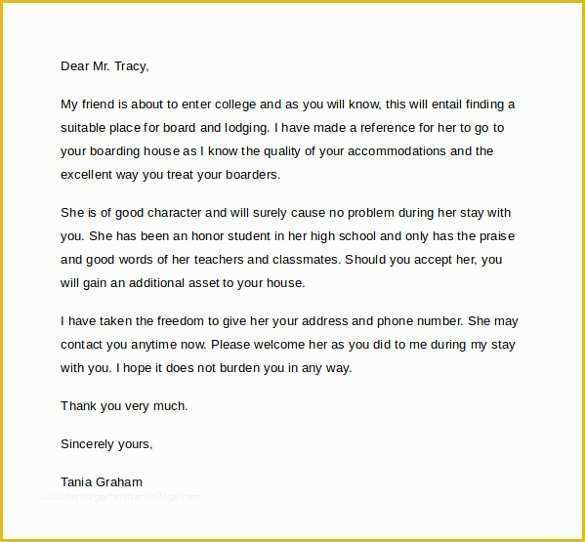 Free Tenant Reference Letter Template Of 8 Sample Tenant Reference Letters