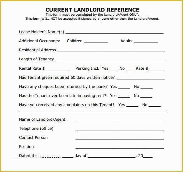 Free Tenant Reference Letter Template Of Landlord Reference Template 9 Download Free Documents