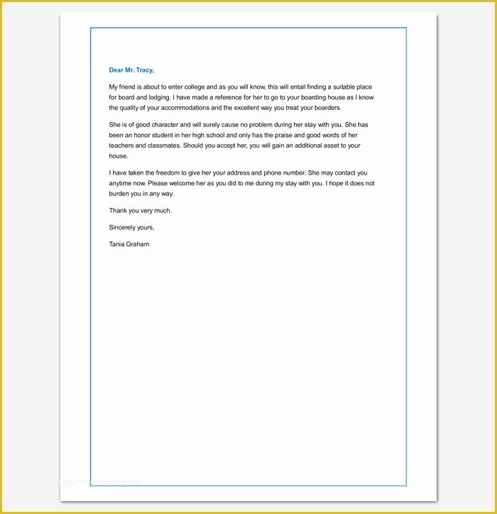 Free Tenant Reference Letter Template Of Tenant Letter Template 9 Docs Samples & Examples Dotxes