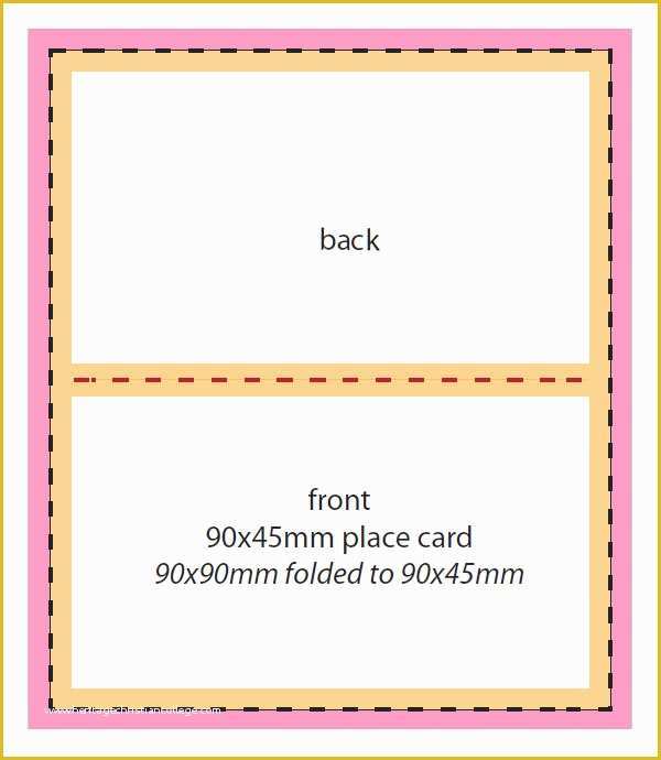 Free Tent Card Template Of 7 Place Card Templates