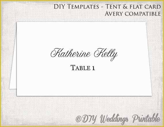 Free Tent Card Template Of Place Card Template Tent & Flat Name Card Templates