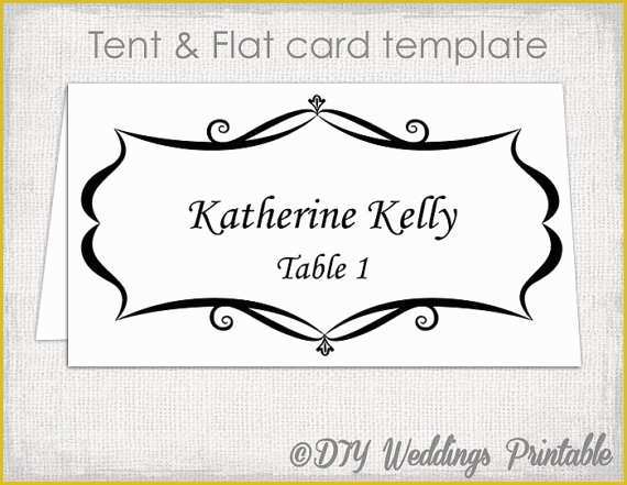 Free Tent Card Template Of Place Card Template Tent and Flat Name Card Templates