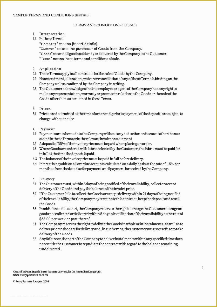 Free Terms and Conditions Template Of 40 Free Terms and Conditions Templates for Any Website