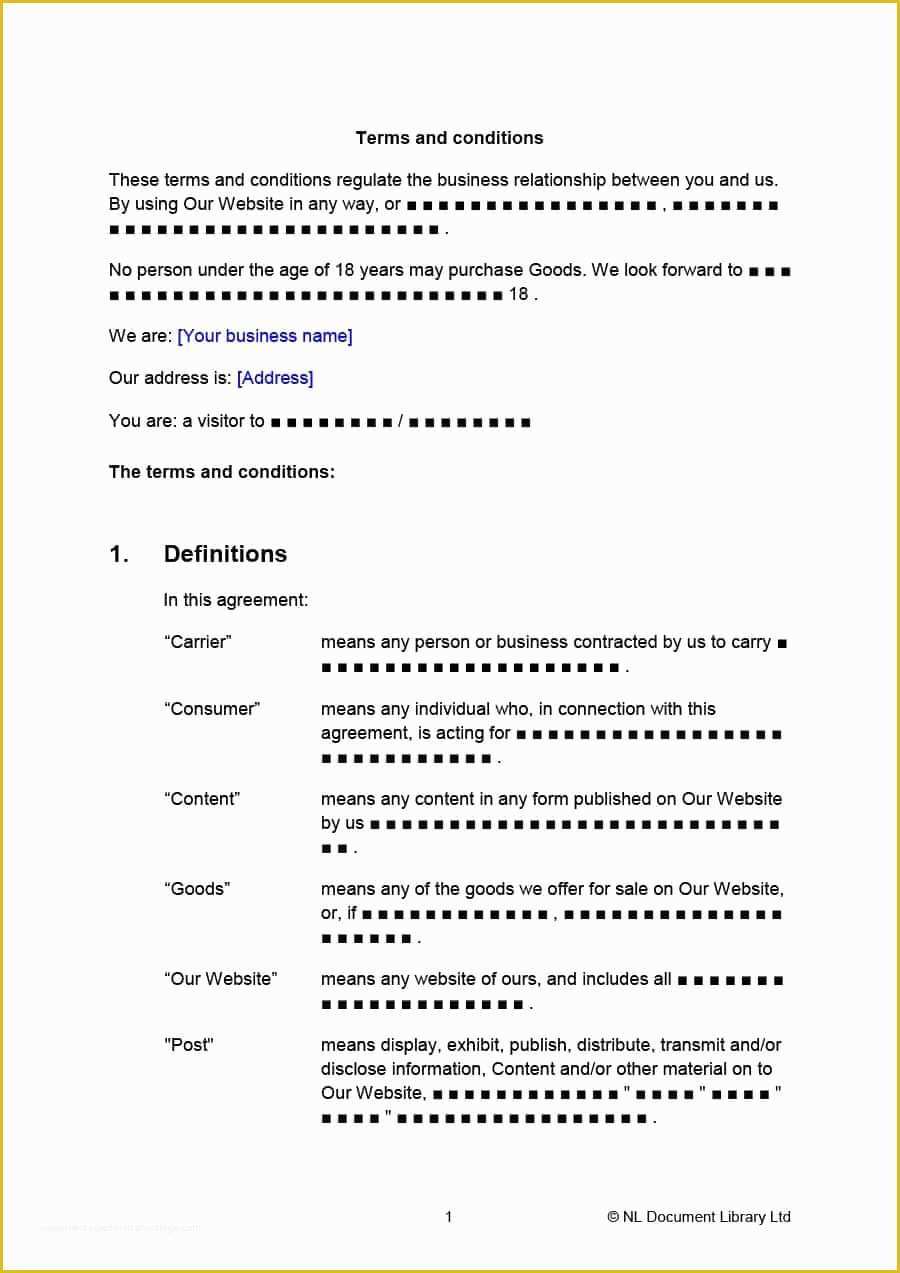 Free Terms and Conditions Template Of 40 Free Terms and Conditions Templates for Any Website