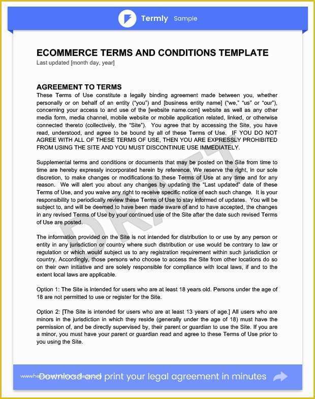 Free Terms and Conditions Template Of Terms & Conditions Templates & Samples