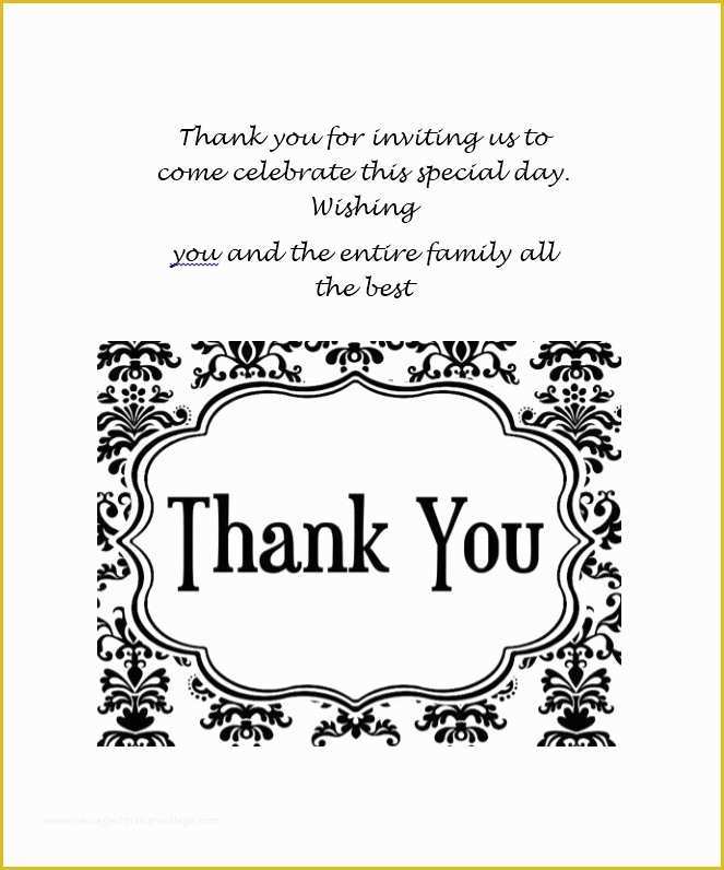 Free Thank You Card Template Of 30 Free Printable Thank You Card Templates Wedding