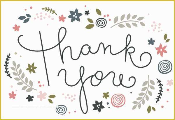 Free Thank You Card Template Of 34 Printable Thank You Cards for All Purposes