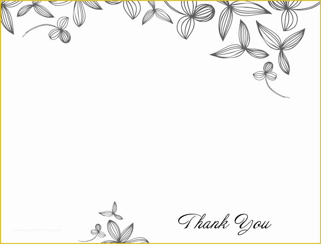 Free Thank You Card Template Of Card Free Printable Thank You Card Template Thank You