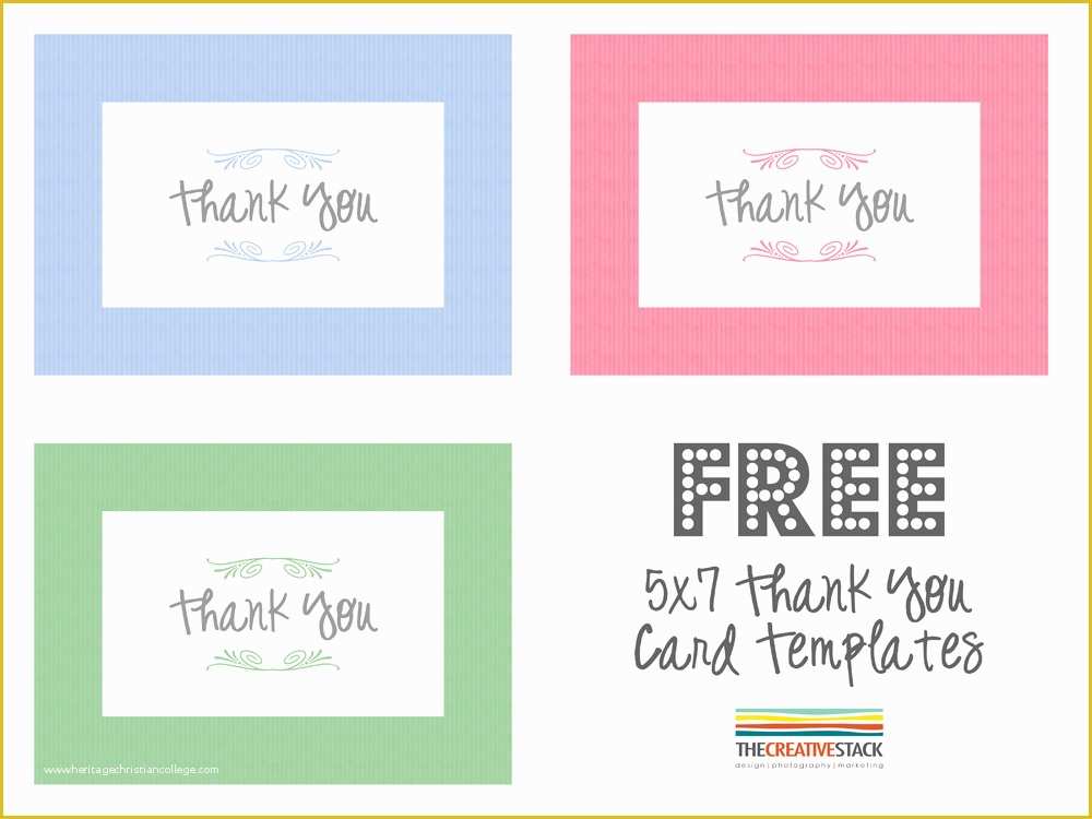 Free Thank You Card Template Of Freebie Fridays – Thank You