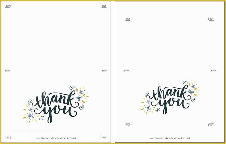 Free Thank You Card Template Of Freebie Printable Thank You Card