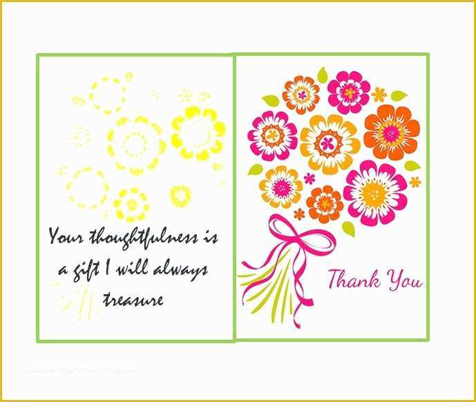Free Thank You Card Template Word Of 30 Free Printable Thank You Card Templates Wedding