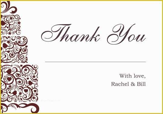 Free Thank You Card Template Word Of Download Printable Kit Wedding Thank You and Response Card