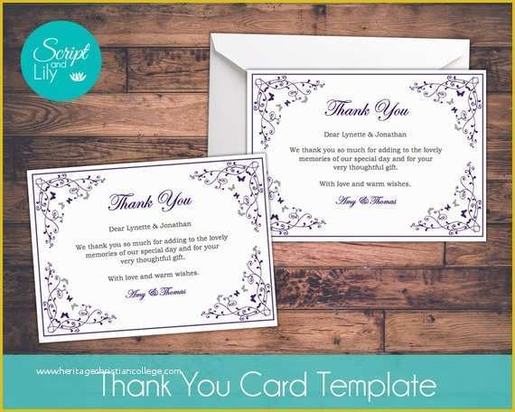 Free Thank You Card Template Word Of Thank You Card Template Free Color Change Diy by Scriptandlily